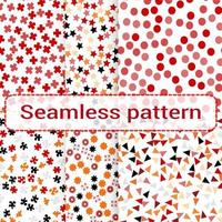 Collection of geometric seamless patterns vector