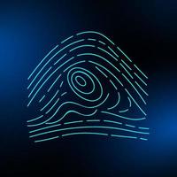 Fingerprint on a blurred background. Vector illustration eps 10