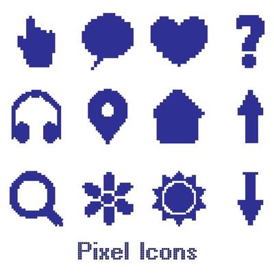 Character set in pixels
