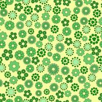 Seamless texture of green flowers and geometric elements.vector illustration vector