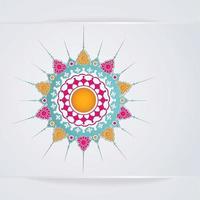 detalles coloridos ornamentales islámicos realistas de mosaico, plantilla de tarjeta de felicitación vector