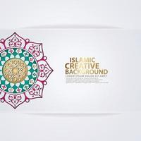 eventos de bodas tradicionales islámicas y otros usuarios con detalles coloridos ornamentales islámicos realistas de mosaico vector