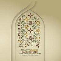 textura de mezquita de puerta realista con mosaico ornamental para fondos de diseño islámico de elementos