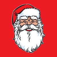 Santa Claus on a red background vector