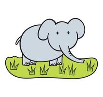 Elephant cartoon character vector
