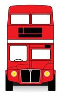 Red double decker bus vector