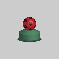 3D realistic soccer ball or foot ball floated off the ground on white background. vector