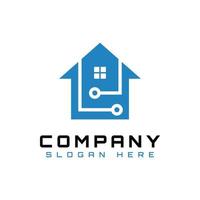 Digital Data House Technology Logo vector