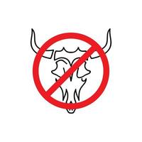 no cattle area sign vector