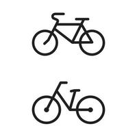 icono de arte de línea de bicicleta vector