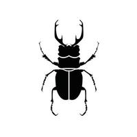 lucanid beetle icon vector