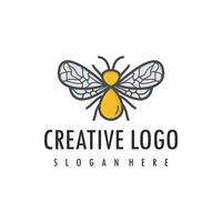 vector de logotipo de abeja