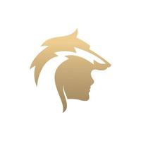 silueta de hombre lobo para el logotipo de producción de películas vector