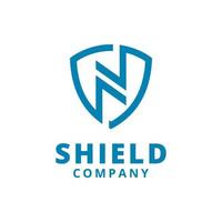 Initial Letter Monogram N Shield Logo vector