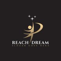 Courageous Youth Reach Dream Stars Logo vector