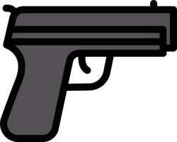 ilustración de vector de pistola en un fondo. símbolos de calidad premium. iconos vectoriales para concepto y diseño gráfico.