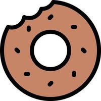 ilustración de vector de donut en un fondo. símbolos de calidad premium. iconos vectoriales para concepto y diseño gráfico.