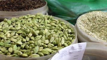 close up of Cardamom display for sale at local store video