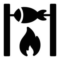 ilustración de vector de cocina de pescado en un fondo. símbolos de calidad premium. iconos vectoriales para concepto y diseño gráfico.