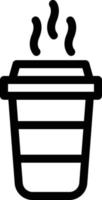 ilustración vectorial de café caliente en un fondo. símbolos de calidad premium. iconos vectoriales para concepto y diseño gráfico. vector