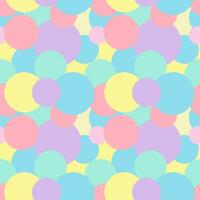 Seamless background with pastel tones multicolored circle pattern graphics. vector