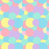 Seamless background with pastel tones multicolored circle pattern graphics. vector