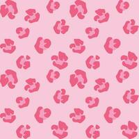 pink seamless leopard pattern background vector