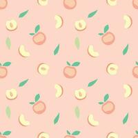 Seamless background with orange pink peach pattern. vector