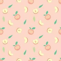 Seamless background with orange pink peach pattern. vector