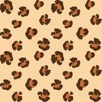 brown seamless leopard pattern background vector