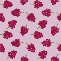 seamless background vector grapes on light purple background