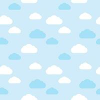 Seamless background with clouds in the sky vector