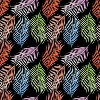 seamless background with leaf pattern vector