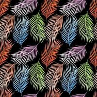 seamless background with leaf pattern vector