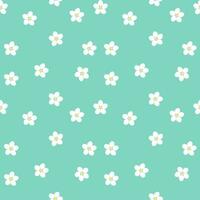 Pastel green cherry blossom pattern seamless background vector