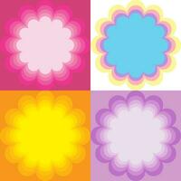 pink, orange, purple, brightly colored floral shapes background vector