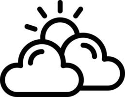 ilustración de vector de sol de nube en un fondo. símbolos de calidad premium. iconos vectoriales para concepto y diseño gráfico.