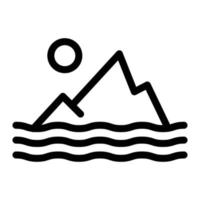 ilustración vectorial de montaña en un fondo. símbolos de calidad premium. iconos vectoriales para concepto y diseño gráfico.