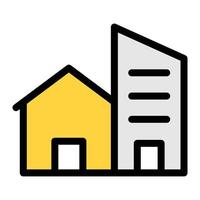 ilustración vectorial de construcción de viviendas en un fondo. símbolos de calidad premium. iconos vectoriales para concepto y diseño gráfico. vector