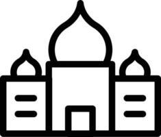 ilustración de vector de taj mahal en un fondo. símbolos de calidad premium. iconos vectoriales para concepto y diseño gráfico.