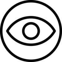 ilustración de vector de ojo en un fondo. símbolos de calidad premium. iconos vectoriales para concepto y diseño gráfico.