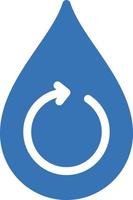 ilustración de vector de reciclaje de agua en un fondo. símbolos de calidad premium. iconos vectoriales para concepto y diseño gráfico.