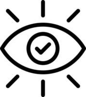 ilustración de vector de ojo en un fondo. símbolos de calidad premium. iconos vectoriales para concepto y diseño gráfico.