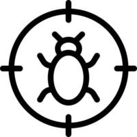 target bug vector illustration on a background.Premium quality symbols.vector icons for concept and graphic design.
