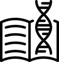 Ilustración de vector de libro de ADN en un fondo. Símbolos de calidad premium. Iconos vectoriales para concepto y diseño gráfico.