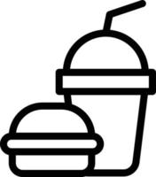 ilustración de vector de bebida de hamburguesa en un fondo. símbolos de calidad premium. iconos vectoriales para concepto y diseño gráfico.