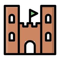 ilustración de vector de castillo en un fondo. símbolos de calidad premium. iconos vectoriales para concepto y diseño gráfico.