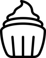 ilustración de vector de cupcake en un fondo. símbolos de calidad premium. iconos vectoriales para concepto y diseño gráfico.