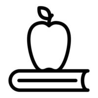 Ilustración de vector de Apple Book en un fondo. Símbolos de calidad premium. Iconos vectoriales para concepto y diseño gráfico.