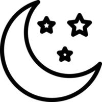 ilustración de vector de estrella lunar en un fondo. símbolos de calidad premium. iconos vectoriales para concepto y diseño gráfico.